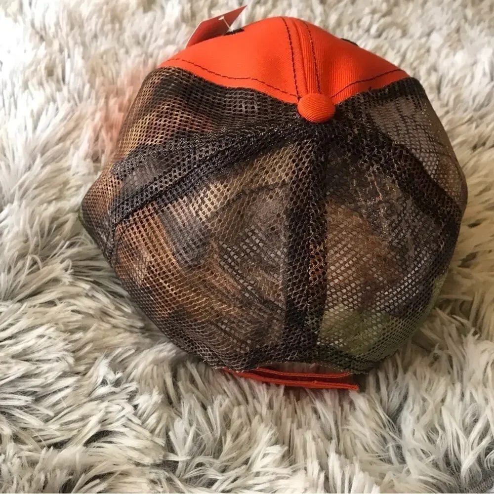 Baseball Cap Hardcore Hunter Orange Adjustable New W Tags
